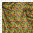 thumbnail image 4 of Soimoi Poly Georgette Fabric Leaves & Poppy Floral Print Fabric by the Yard 52 Inch Wide, 4 of 6