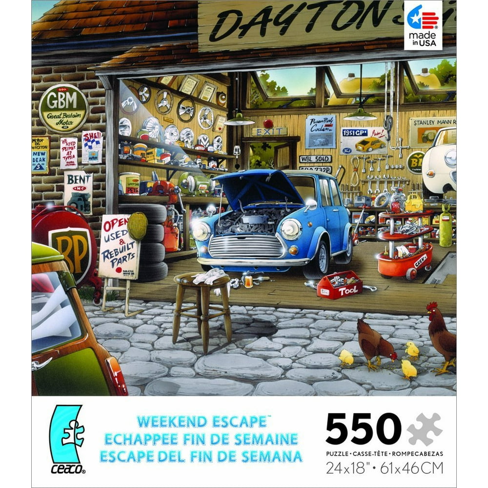 Weekend Escape Dayton's Garage Jigsaw Puzzle, 550 Piece Puzzle By Ceaco