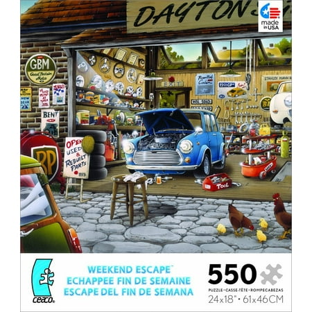 Weekend Escape Dayton's Garage Jigsaw Puzzle, 550 Piece Puzzle By (Best Weekend For Garage Sale)