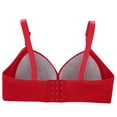 thumbnail image 4 of Wutalume Women's Plus Size Wireless Comfort Bra, Breathable Push Up, Soft Cup, Daily Wear Underwire Free, Full Coverage Womens Bras,Red 46, 4 of 4