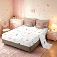 thumbnail image 3 of Manfei Watercolor Candy Stripe 7-Piece King Bedding,Dreamy Christmas King Bed in a Bag,Red White,Christmas Reversible, 3 of 6