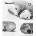 thumbnail image 4 of Ringke Dust Guard Adhesive Sticker for Apple AirPods 1, AirPods 2 - Matte Space Gray, 4 of 11