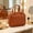 Brown, variant on Qliuoazw Large Capacity Premiums Leather Makeup Bag Portable Waterproof Cosmetic Bag With Dividers High Gloss Tote Travel Organizer For Women