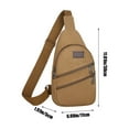 thumbnail image 3 of Sling Bag for Women Men QTOCIO Thickened Zipper Outdoor Canvas Chest Bag New Men's Chest Bag Hiking Backpack Multipurpose Crossbody Chest Bag Messenger Bag Men's And Women's Chest Bag, 3 of 6