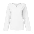 thumbnail image 4 of Babysbule Womens Long Sleeve Tops Women Fashion Loose Long Sleeve V-Neck Casual T-Shirt Blouse Tops, 4 of 9