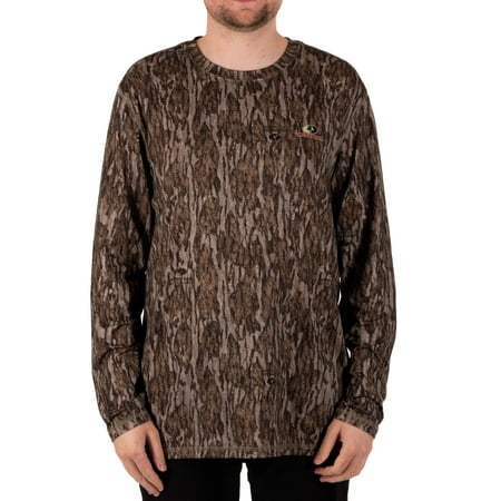 Mossy Oak Men s Long Sleeve Camouflage Hunting Performance Shirt Mossy Oak Bottomland L