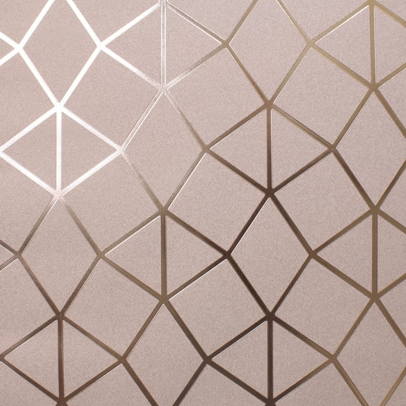 Fine Decor Stella Blush Geo Trellis Wallpaper