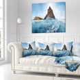 thumbnail image 2 of Designart Ice and Rocks of Lake Baikal - Seascape Throw Pillow - 18x18, 2 of 4