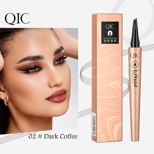 DPTALR Crayon à Sourcils Microblading Crayon à Sourcils Stylo Contour 4 Pointes Stylo à Sourcils Microblading Fin Crayon à Sourcils Naturel 4ML