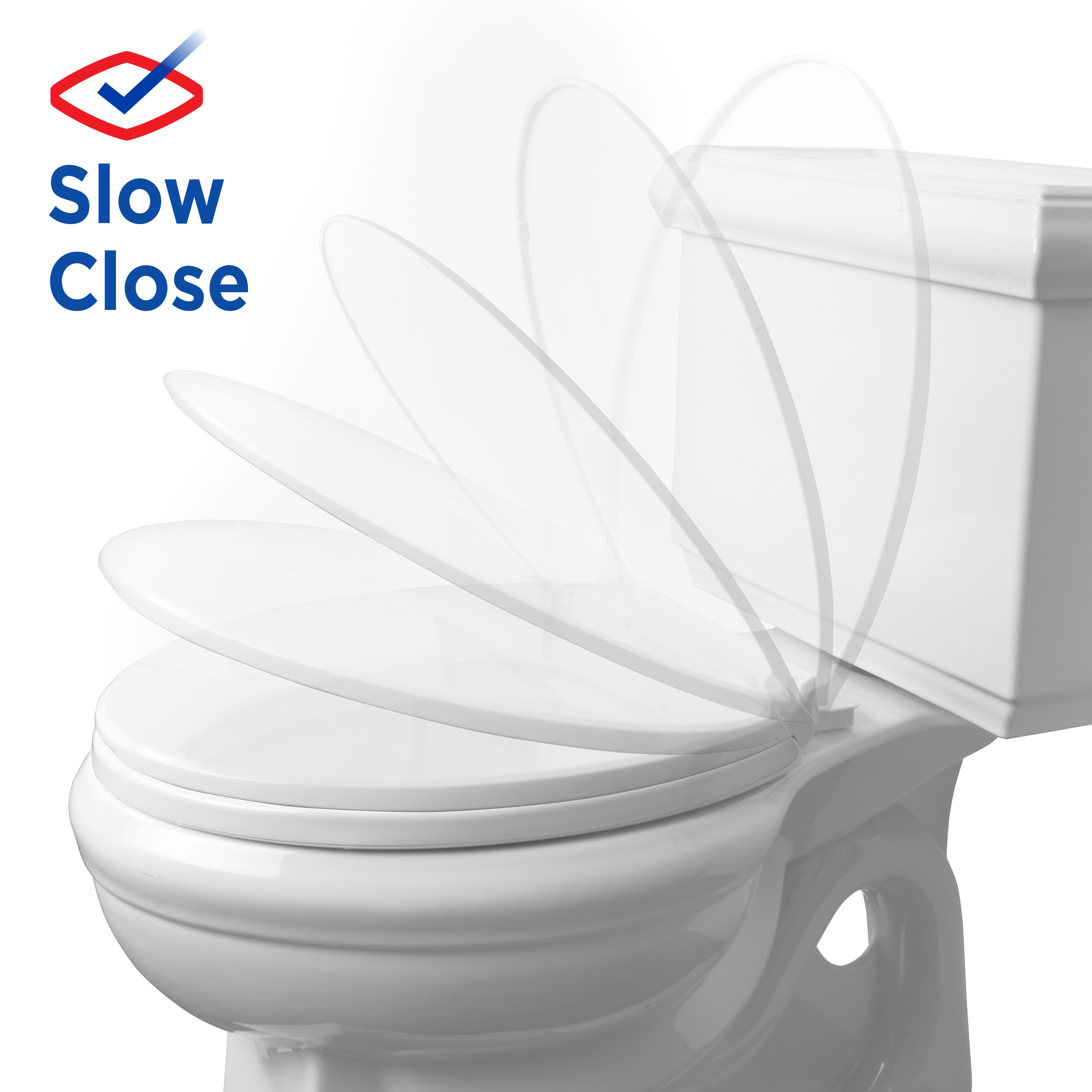 Clorox Antimicrobial Round Stay Fresh Scented Plastic Toilet Seat with Easy-off Hinges - image 5 of 11
