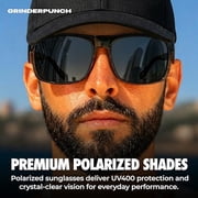 Grinderpunch XL Polarized Men's Oversized Sunglasses Big Heads Wide Face Large Head Fit Sports Driving Fishing Extra Wide Sunglasses