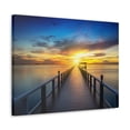 thumbnail image 5 of Sunset Beach Pier Nature Wilderness Photography Canvas Wall Art for Home Decor Ready-to-Hang, 5 of 18