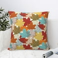thumbnail image 4 of Honeii Fall Maple Leaves Print Throw Pillow, Square Decorative Pillow Forms Soft Fluffy Plump Pillow Decorative Pillow Inserts,Couch Pillows-20"x20", 4 of 7