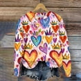thumbnail image 2 of Erwazi Valentine Sweatshirts for Women Trendy Long Sleeve Muiltcolor Graphic Pullover Tops, 2 of 5
