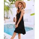 thumbnail image 3 of Vestido de verano ETCYY NEW con columpio escalonado para cubrir la playa, negro, 3 of 5