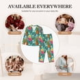 thumbnail image 7 of Kdxio Pineapple Women's Pajama Sets Long Sleeve Button Down Sleepwear Nightwear Soft Pjs Lounge Sets-X-Large, 7 of 7