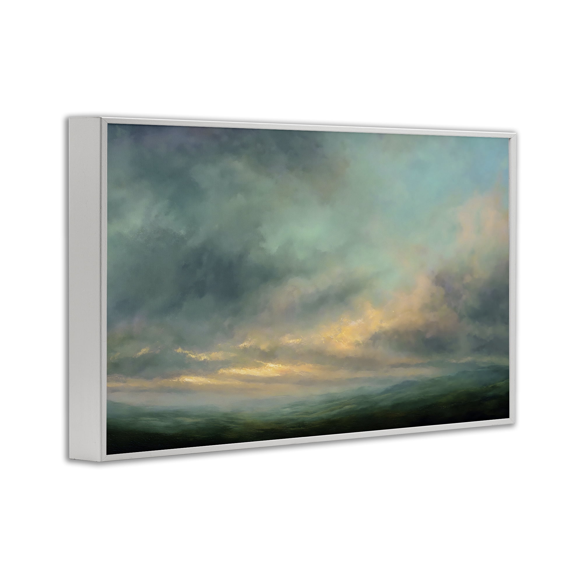 Stupell Industries Blue Toned Golden Hour White Framed Giclee Art, design by Petal Prints Design