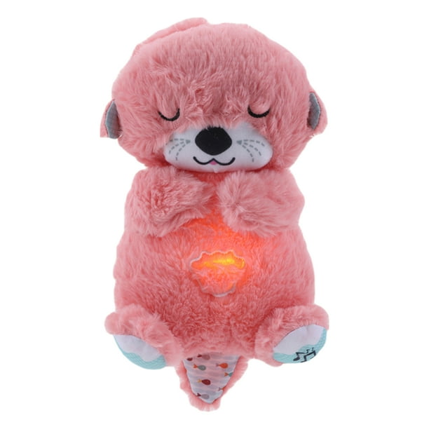 Juguete musical iluminado de nutria, juguete de canto realista, calma las emociones de los niños