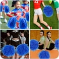 thumbnail image 6 of Cheering Accessories for Sport,QZS Cheering Squad Team Accessories for Football Celebration,15Pack Reusable Blue PomPoms for Homecoming Game, 6 of 6