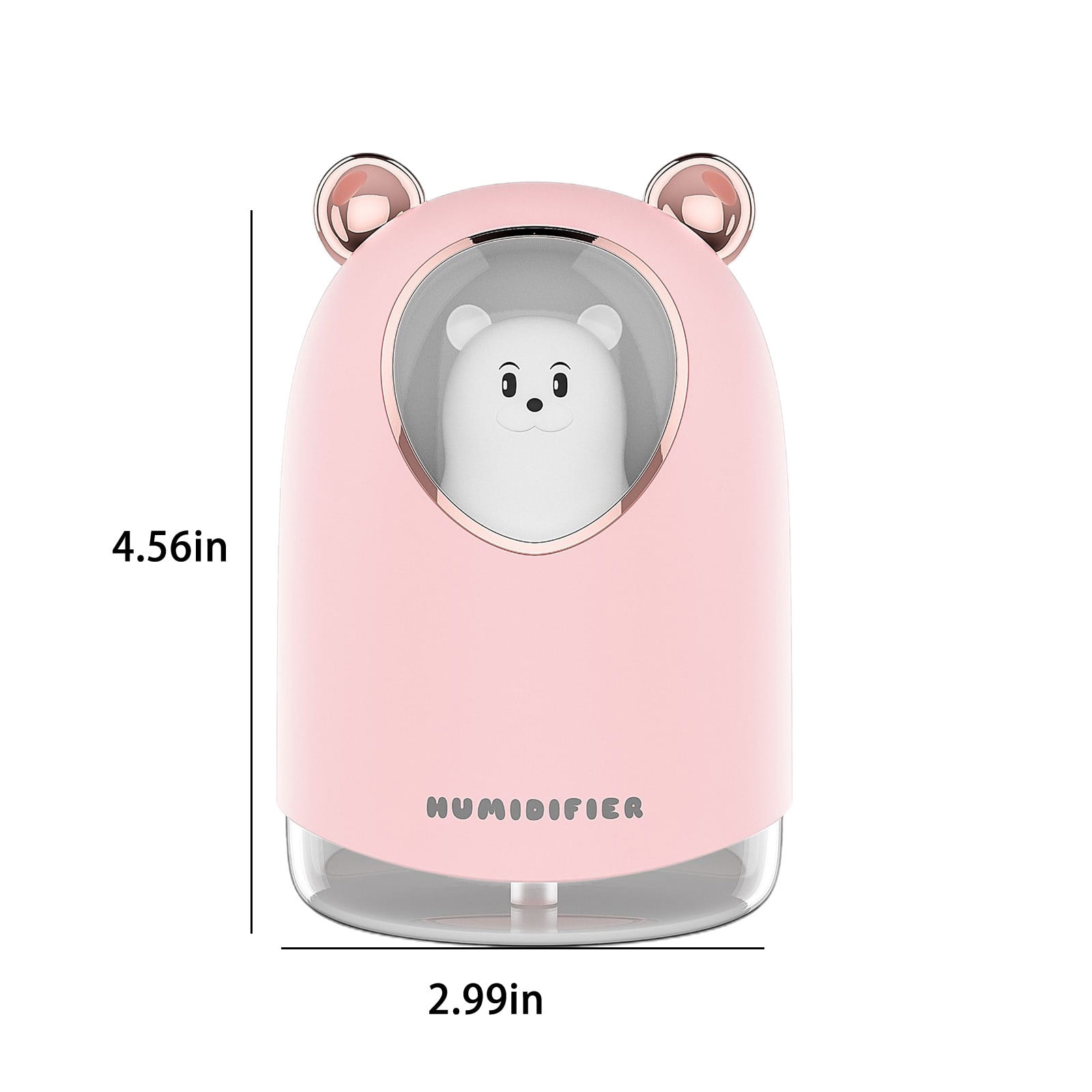 Uandlove Air Humidifier Cute Pet Humidifier Mini Household Small Hydrating Aaromatherapy Car Bear Usb Humidifier Pink