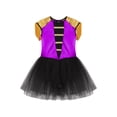 thumbnail image 3 of vastwit Girls Metallic Circus Dress Tassels Jumpsuit with Mesh Tutu Skirts Halloween Party Clubwear Purple 8, 3 of 5