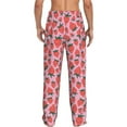 thumbnail image 3 of Xecao Cartoon Strawberry Men's Straight Lounge Pajama Pants: The Ultimate in Comfortable Sleepwear, 3 of 9