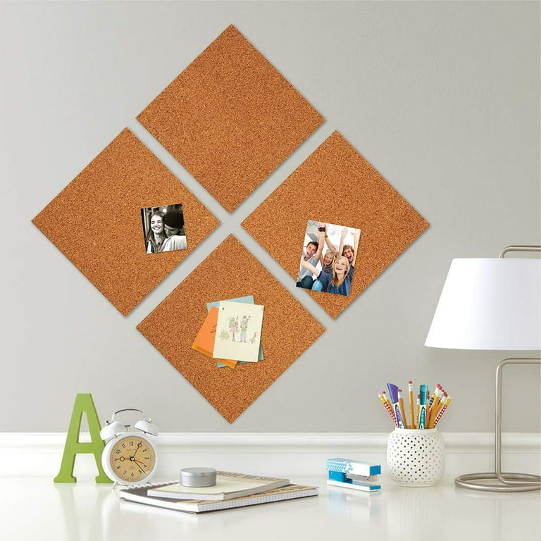 Cork Board Tiles, 12 X 12 X 1/4,Corkboard, Bulletin Board, Mini Wall