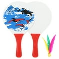 thumbnail image 1 of Fun Cricket Badminton Racket 5MM Badminton Racket Five Layers of High-grade Poplar Wood Beach, 1 of 8