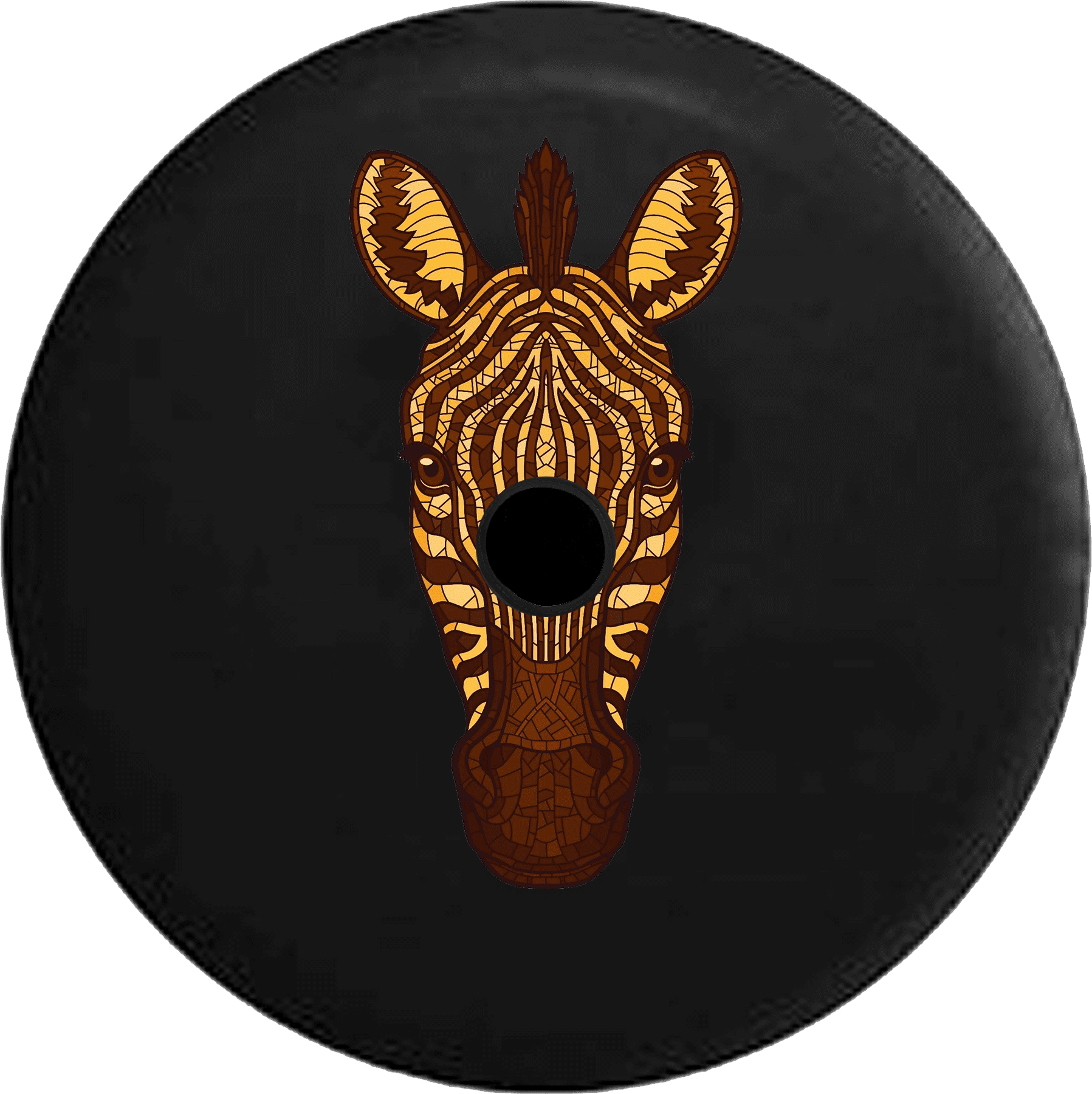 2018 2019 Wrangler JL Backup Camera Zebra Stained Glass Spare Tire