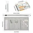 thumbnail image 3 of JIALIOU Nylon Trifold Card Wallet with ID Window Zipper Pocket for Men Women Teen Hand Drawn Bottle, 3 of 7