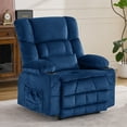 thumbnail image 3 of Sesslife Large Power Lift Recliner Chair, Lift Recliners with Knead Massage and Heat for Elderly, Single Lift Chair Reclining Sofa Chair with Extended Footrest, Cup Holders, USB Charging Ports, Blue, 3 of 12