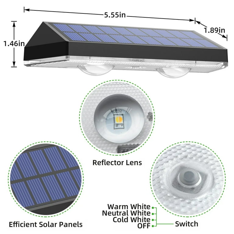 SZRSTH Solar Deck Lights, Waterproof 3-Mode, 6-Pack photo 5