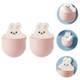 thumbnail image 2 of WHAMVOX 2Pcs Multi Functional Toothbrush Storage Rack Pink Plastic Anti-dust Bathroom Racks for Families, 2 of 6