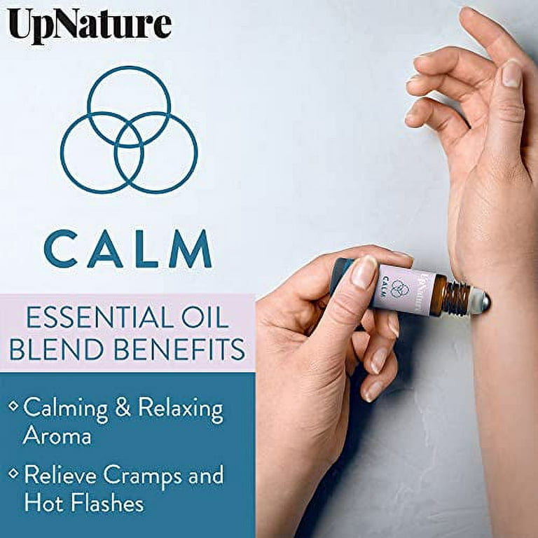 Calm Essential Oil Roll On Blend – Stress Relief Gifts for Women - Calm  Sleep, Destress & Relaxation Aromatherapy Oils with Peppermint Oil & Ginger