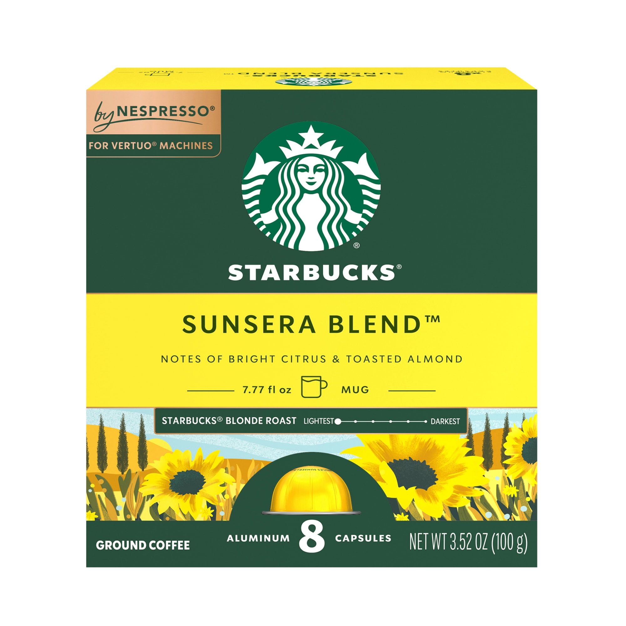 Nespresso Bundle, Vertuo Line POP Machine and Starbucks Sunsera Coffee Capsules, 16 Count