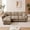 Brown, variant on AOOWOW Home Chenille Cloud Loveseat, 2-Seater Modular Sofa, Green