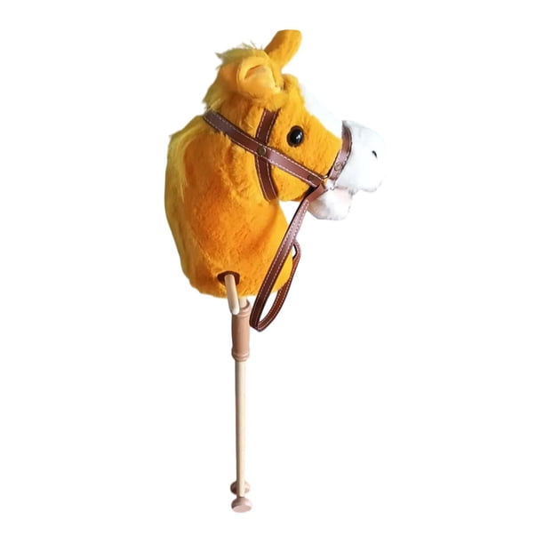 Caballo de Palo Infantil con Ruedas y Sonidos Realistas Juguete de Peluche Artesanal para Montar Palo de Madera Ergonómico Adecuado para Juegos en Casa Aventuras al Aire Libre y Regalo de