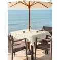 thumbnail image 2 of Outdoor Tablecloth with Umbrella Hole and Zipper, Beige Christmas Square Table Cloth 54x54 Inch Waterproof Tablecloth, Country Winter Xmas Snowflakes Simple Picnic Table Cover for Patio Camping, 2 of 7