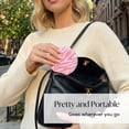 thumbnail image 3 of Fancii Mini Taylor Compact Makeup Mirror with LED Light, Rechargeable, 10x/1x Magnifying, 4” Wide Mirror for Purse (Blush Zebra), 3 of 9