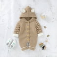 thumbnail image 2 of Fjofpr Baby Girl Clothes Newborn Baby Boy Clothes Clearance Baby Boy Clothes Clearance Baby Winter Clothes Newborn Baby Girls Boys Winter Warm Knit Outwear Sweater Hooded Romper Jumpsuit（0-24M）, 2 of 9