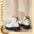 thumbnail image 6 of Bocaoying 6-Pairs Lace Ruffle Crew Socks for Women, Lolita Style Ribbon Ankle Lettuces Edge Socks, Cotton Blend Casual Bow Socks for Daily Wear, Gift, Size 6-10, Black/White/Beige, 6 of 8