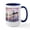 White/Navy Inside, variant on CafePress - Misty Mountains, Art, Large Mug - 15 oz Ceramic Large White Novelty Mug