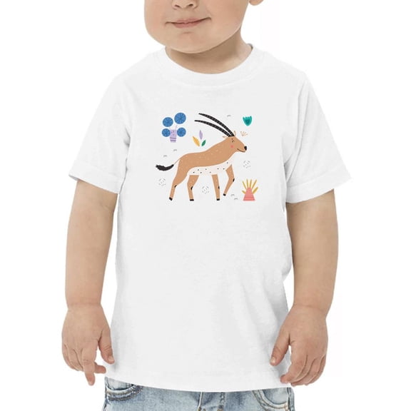 Funny Kids Antelope Drawing T-Shirt Toddler -Image by Shutterstock, 4 Toddler