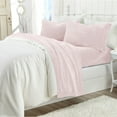 thumbnail image 2 of Great Bay Home Solid Velvet Plush Warm and Cozy Fleece Sheet Set  (Twin, Blush Pink), 2 of 6