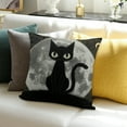 thumbnail image 3 of ZFLMY Black cat in beautiful night with full moon throwing pillowcase cushion cover sofa decoration square 24x24in, 3 of 5