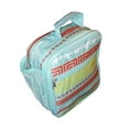 thumbnail image 2 of Custom Personalized Insulated Water Resistant Lunch Bag with Exterior Zipper and Mesh Elastic Pockets Blank, Aqua Egyptian Print, 2 of 3