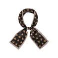 thumbnail image 1 of INSPIRE CHIC Silky Skinny Scarves Ribbon Heart Print Long Hairband Handbag Wrap Black 96x10cm/38x4 inches(LxW), 1 of 6