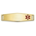thumbnail image 1 of 14k Yellow Gold Epoxy Enameled Medical Alert Id Off Ctr Soft Plate # 816 Bracelet Component, 1 of 6
