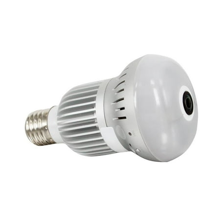 

VR 360 Degrees Bulb Camera Wireless Monitor WIFI Surveillance Camera Blub with White Infrared Light Network Remote High Definition Night Vision for Home Monitoring
