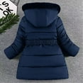 thumbnail image 5 of Ccpelsie Children Hooded Coat Girl's Quilted Puffer Jacket Toddler Winter Jackets for Kids(Navy,3-4 Years), 5 of 5
